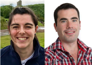 Caitlin Looney and Michael Egan, researchers from Teagasc Moorepark
